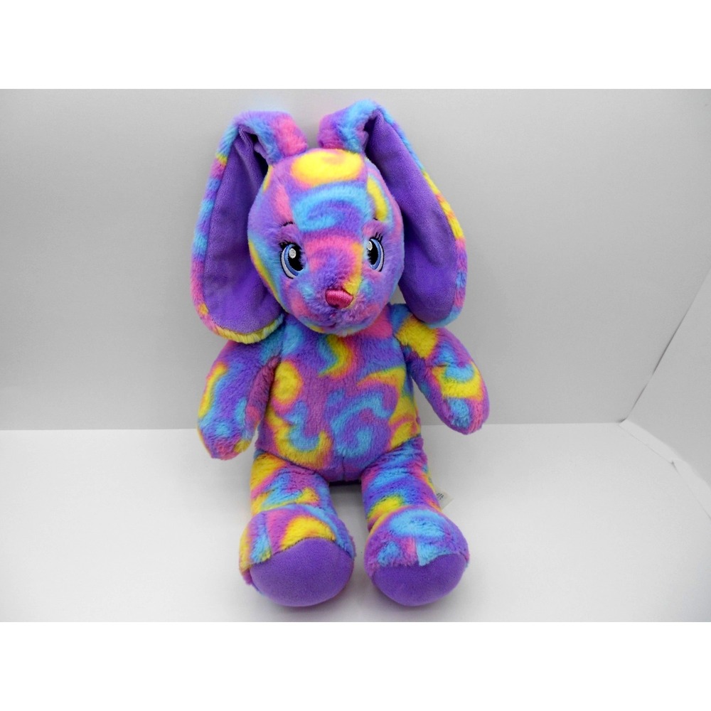 BAB Rainbow Tie-Dye 16" Bunny  Easter Swirl Plush Stuffed Animal‎ 2016